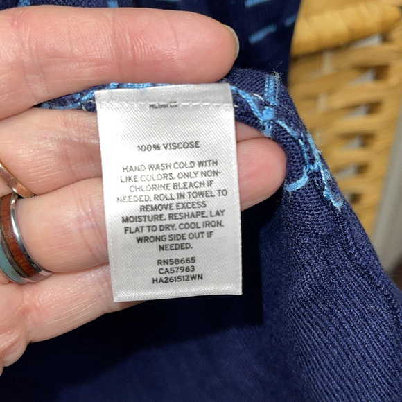 NWOTs Halogen Blue Dash Line Pattern Cardigan Size 1X - Picture 6 of 6